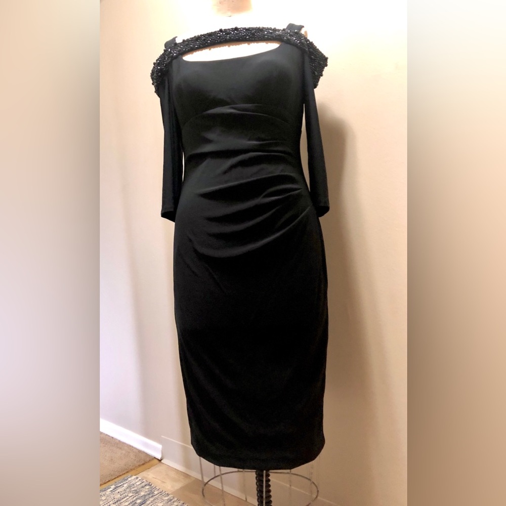 Betsy & Adam Y2K  Formal  Black Dress. Size “14”